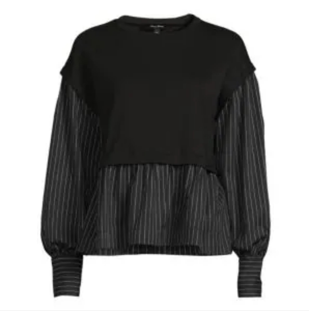 Black Striped Women's Top